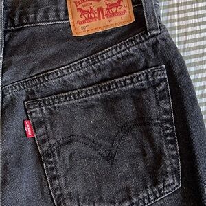 Levi's Black Jean Shorts with Vintage Look